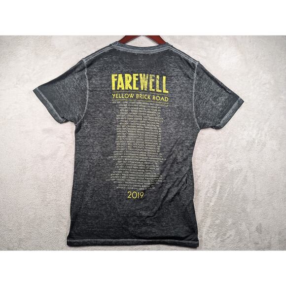 Elton John Farewell Yellow Brick Road 2019 Tour Distressed Gray T-Shirt MEDIUM - Picture 6 of 7